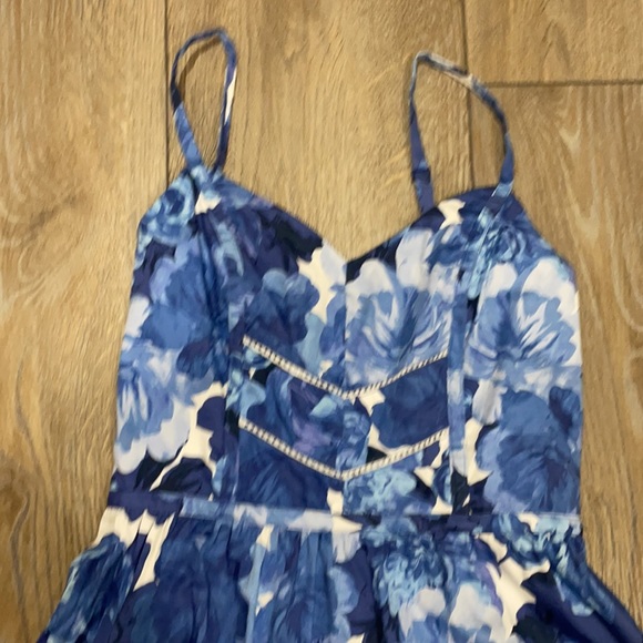 Dynamite Blue Flowered Sundress - Picture 3 of 3
